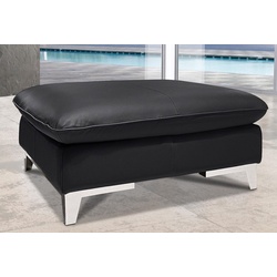 Hocker COTTA "Teresa", schwarz, B:98cm H:46cm T:98cm, Dickleder, Luxus-Kunstleder, NaturLeder, Hocker