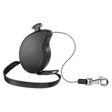 Ferplast Hundeleine Flippy ONE, Rollleine kleine Hunde bis 8 kg. Ausziehbare Schnur max. 3 m. Einzelner Verriegelungs- und Entriegelungsknopf, schwarz