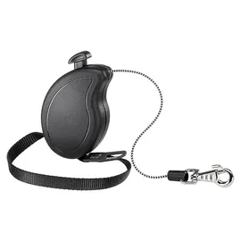 Ferplast Hundeleine Flippy ONE, Rollleine kleine Hunde bis 8 kg. Ausziehbare Schnur max. 3 m. Einzelner Verriegelungs- und Entriegelungsknopf, schwarz