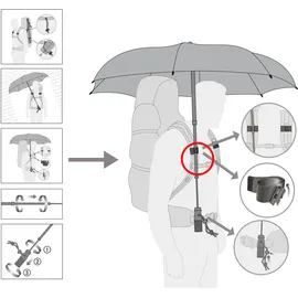 Euroschirm Telescope Handsfree Schirm, orange