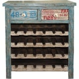 Casa Padrino Weinschrank Wein Schrank mit 2 Schubladen - Antik Stil Vintage Look