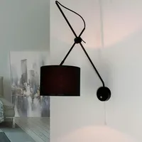 Licht-Erlebnisse Wandlampe mit Schalter in Schwarz Gold viper flexibel