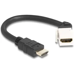 Delock HDMI-Kabel - HDMI weiblich abgewinkelt, Keystone zu HDMI männlich - 20 cm