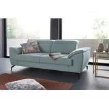 sit&more 2-Sitzer SIT & MORE "Percy", blau (aqua), B:197cm H:77cm T:112cm, Sofas, Clog, 12 cm Fußhöhe, Sitztiefenverstellung, wahlweise Kopfteilverstellung
