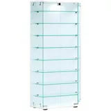 VCM Holz Glas Stand Vitrine Cenila XL Weiß