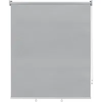 Woltu Außenrollo Senkrechtmarkise Balkonmarkise Outdoorrollo grau 140x240 cm