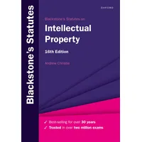 Oxford University Press Blackstone's Statutes on Intellectual Property