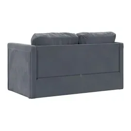 vidaXL Bodensofa mit Schlaffunktion Dunkelgrau 122x204x55 cm Samt
