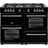 Belling Farmhouse 110 DFT Range Cooker (Kochherd) Gaskochfeld Schwarz,