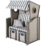 My Flair Strandkorb »Marine«, 2-Sitzer grau