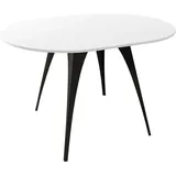 Mirjan24 Esstisch, Weiß, Rund,Rund, 100x76x100 cm, Esszimmer, Tische, Esstische