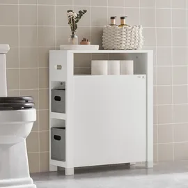 SoBuy Badezimmerregal Nischenregal 20 x 70 x 60 cm Weiß Holzwerkstoff