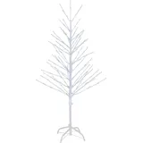 NORTHPOINT LED Lichtbaum Weiß 120cm mit 200 warmweiße LEDs | Timer | IP44 spritzwassergeschützt | Deko In- | Outdoor | Weiß