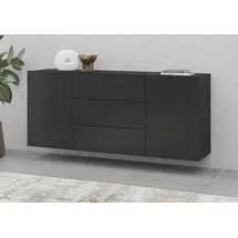 INOSIGN Buffet Glora Mit 3 Schubladen und 2 Türen, schwarz 140cm