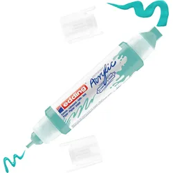Acrylmarker Double Liner edding 5400 3D türkis Packung mit 5 Stück