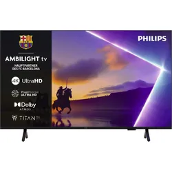 Philips Ambilight 75PUS8500 – 75 Zoll 4K LED Smart TV mit Titan OS, Dolby Vision & Atmos