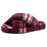 Tommy Hilfiger Pantoffel »TARTAN CHECK HOME SLIPPER«, Gr. 41/42, rot-blau-weiß, , 43456524-41