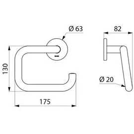 Delabie WC-Papierhalter U-Form Edst. pulverbesch. weiß