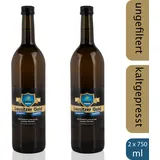 2 x Leinöl - Lausitzer Gold (kaltgepresst ungefiltert Premium Leinöl), 2 x 750ml