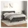 vidaXL Boxspringbett mit Matratze Dunkelgrau 140x200 cm Samt