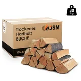 JSM-Brennholz Kaminholz JSM-Brennholz Buche - für Kamin, Ofen, Feuerschalen, Lagerfeuer, 30 kg 33 cm