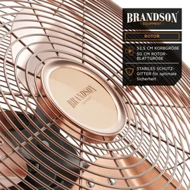 Brandson Windmaschine 160 cm Bodenventilator Kupfer