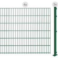 Arvotec Doppelstabmattenzaun "EASY 123 zum Aufschrauben" Zaunelemente Zaunhöhe 123 cm, Zaunlänge 2 - 60 m Gr. H/L: 123 cm x 8 m H/L: 123 cm, grün (dunkelgrün) Zaunelemente