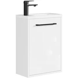Badplaats Waschbeckenunterschrank 1 Tür 40 x 50 x 22 cm Weiß Hochglanz