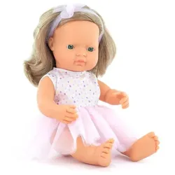 miniland dolls Babypuppe europäisches Mädchen mit Kleidung, blond