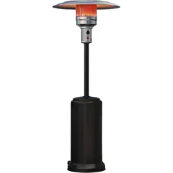 Gasheizstrahler | 2,2m | Schwarz | 12kW | Heizpilz, Terrassenheizstrahler, Terrassenheizer, Heizstrahler Gas