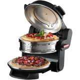 Ariete Forno Pizza Doppio 927, Elektro-Pizzaofen Brot Flammkuchen Focaccia - Pizzaofen für 2 Pizzen