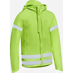 Fahrrad Regenjacke 500 Kinder neongelb fluoreszierendes Hellgelb 141-150cm 10-11J