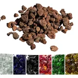 Teamson Home Lavasteine für Propangas-feuerstellen, Natürliche Feuersteine, sicher für Garten im Freien Gas-feuerstellen, Braun - Braun