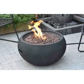 ELEMENTI Feuertisch York Ø 68 cm Schwarz