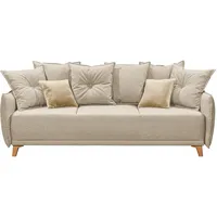 ED Lifestyle Pamplona 3DL Schlafsofa Holzwerkstoff/Nosag - Braun