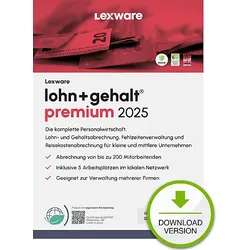 Lexware lohn+gehalt premium 2025 1 Jahr - [PC]