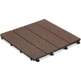 Karat Klickfliesen Terrassenfliesen Royal Dunkelbraun 30x30 cm