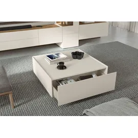 PLACES OF STYLE Couchtisch PLACES OF STYLE "Sky45", beige (cashmere farbe), B:90cm H:36cm T:90cm, Tische, Couchtisch, Mit Rollen, lackiert mit wasserbasiertem UV-Lack