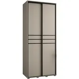 abiks möbel Schwebetürenschrank Dakota 120 x 235,2 x 60 cm Schwarz