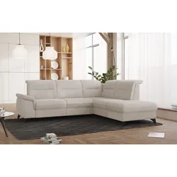Ecksofa SIT & MORE "Astoria L-Form", beige (nature), B:256cm H:91cm T:225cm, 45000, Sofas, wahlweise mit motorischer Relaxfunktion