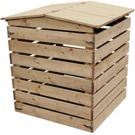 NATIV Garten Komposter Holz mit Deckel