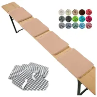 Heimtexland ® Sitzkissen 4er Set Bierbank Polster Auflage Bierzeltgarnitur