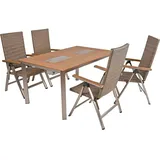 Garden Pleasure Tischgruppe FLORENCE, 5-tlg. ; 1 × 305397 | 4 × 305436