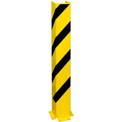 PROREGAL Anfahrschutz | U-Profil | HxBxT 120x16x16cm | Kunststoffbeschichteter Stahl 6mm | Schwarz-Gelb
