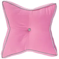 Homescapes Bodenkissen Bodenkissen Stern 100% Baumwolle mit Polyester Füllung grau und rosa grau|rosa