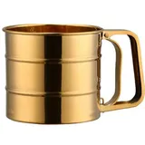 Vepoty Mehlsieb Edelstahl Puderzuckersieb Feinmaschiges Kuchenpulversieb Handpressen Zuckersieb