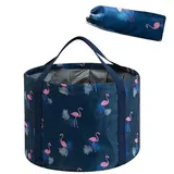 Tragbare Fußbadetasche,Multifunktionaler zusammenklappbarer Eimer zum Einweichen der Füße, Fußbad zum Einweichen der Füße für Outdoor-Camping, Waschen und Angeln, praktische Tragetasche, Groß