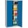 Gürkan Stahlschrank 100050 lichtgrau, enzianblau 80,0 x 38,0 x 180,0 cm, aufgebaut