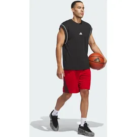 adidas Herren Legends 3-Streifen Basketball Shorts Team Power red 2/black S/9"