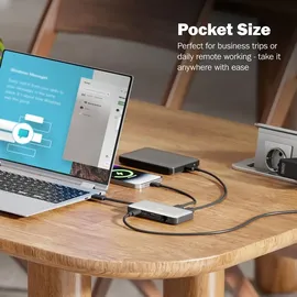Digitus Docking USB-C->HDMI,USB3.2,RJ45,SD,MicroSD,PD silber (DA-70916)